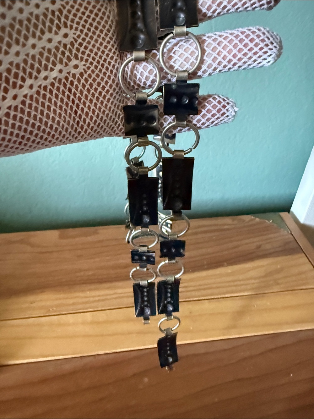 Vintage Adjustable Metal Chain Link Belt 42” Silver Tone Statement Waist Belt - Picture 3 of 5